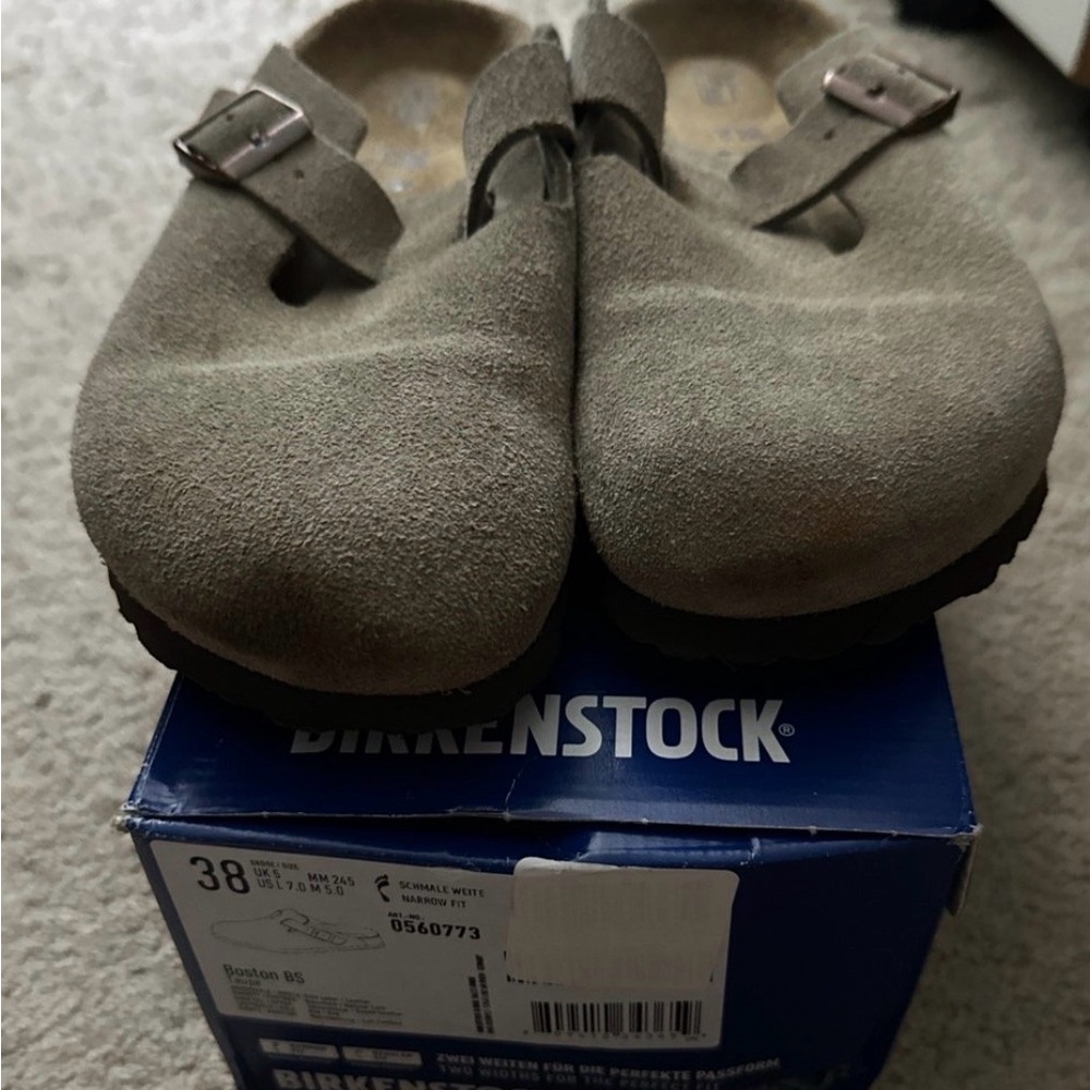 Birkenstock Boston Taupe Women’s Clogs Size 38